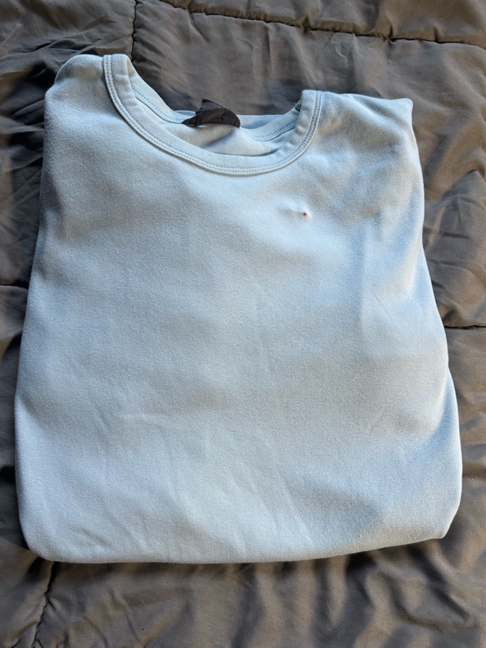 Men's Light Blue Long Sleeve Crewneck Shirt